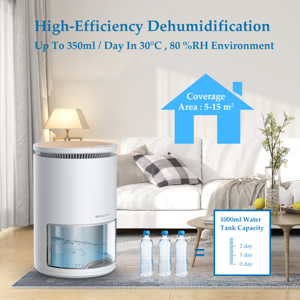 Small 1L Air Machine Moisture Absorber Dehumidifier Home